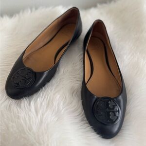 Tory Burch Black Leather Women's Flats